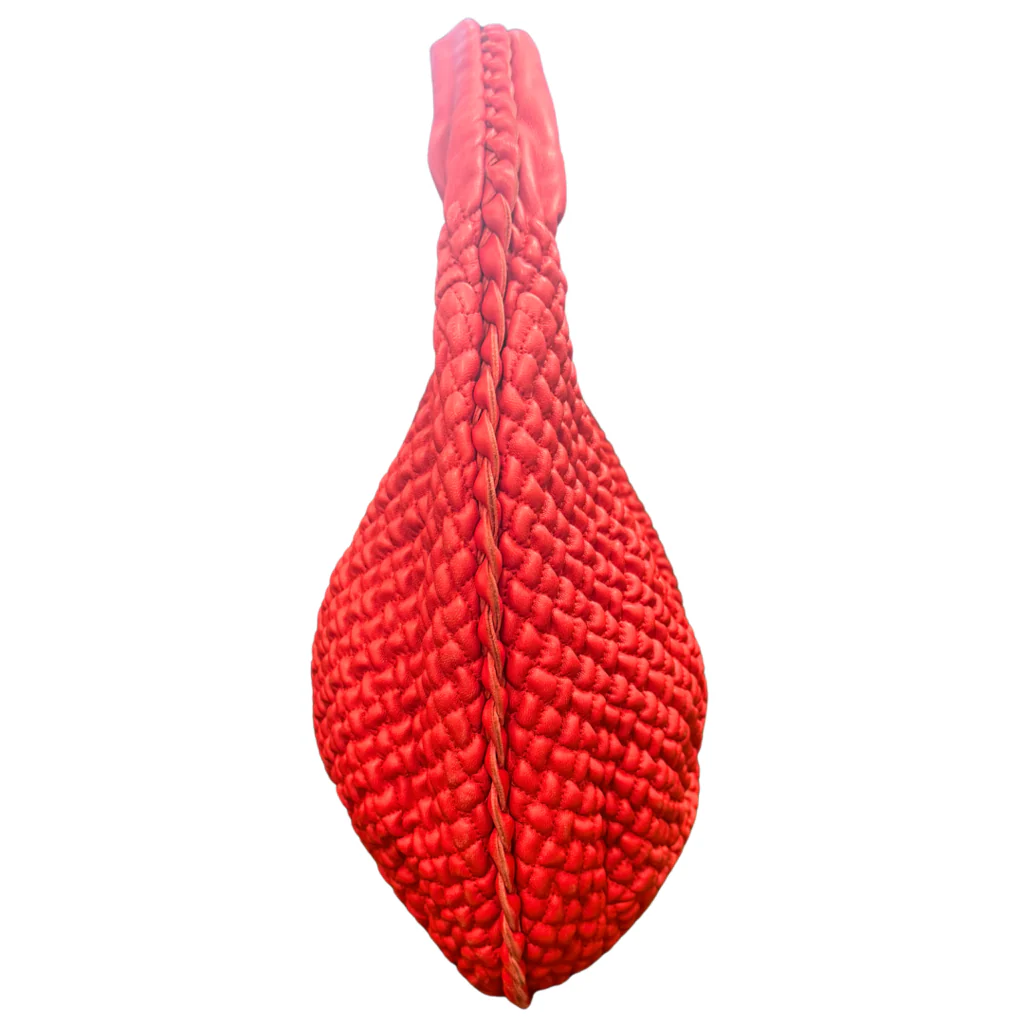 Bottega Veneta Red Intrecciato Hobo Bag - Image 3