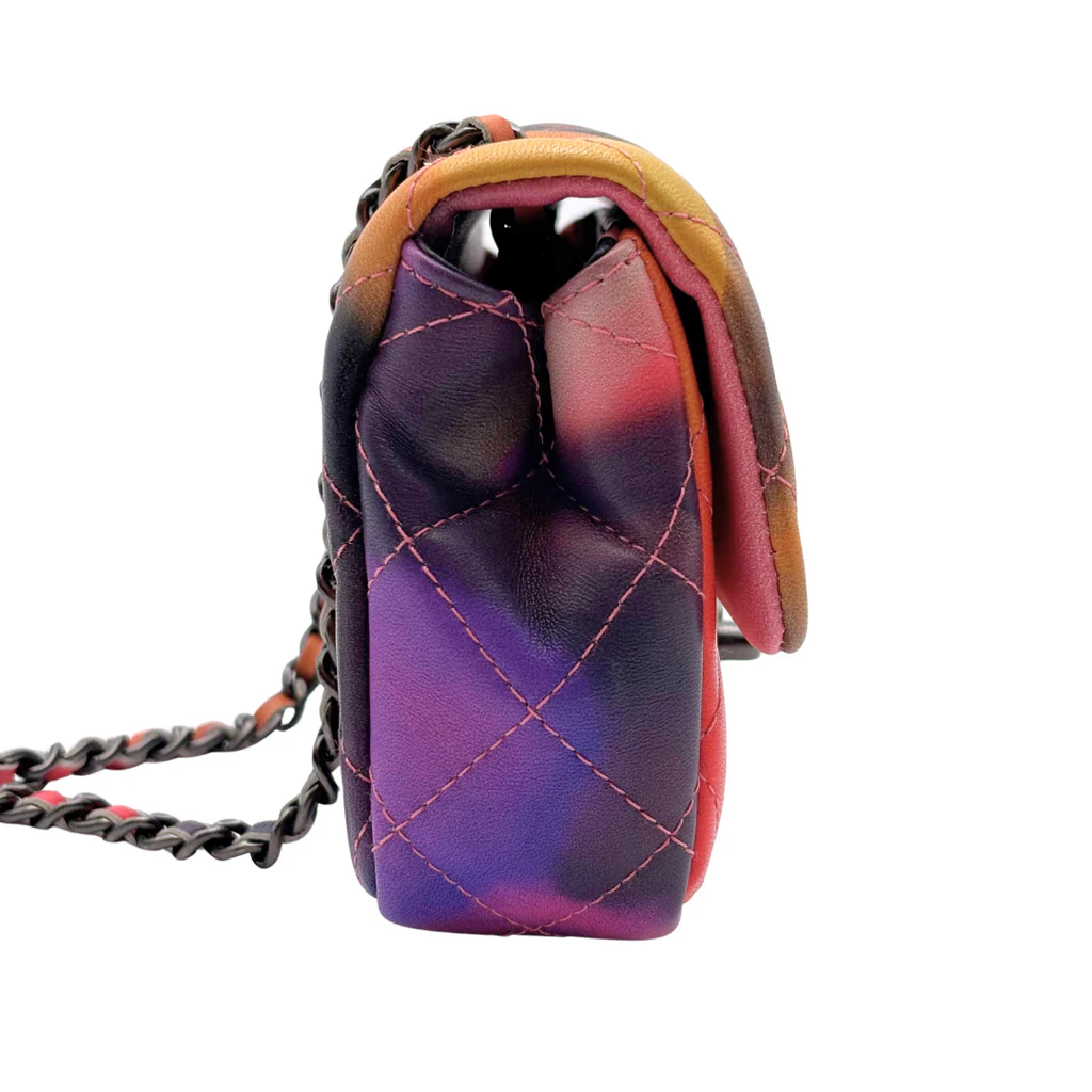 Chane Floral Quilted Ultra Mini Crossbody (FULL SET) (SUPER RARE) - Image 3