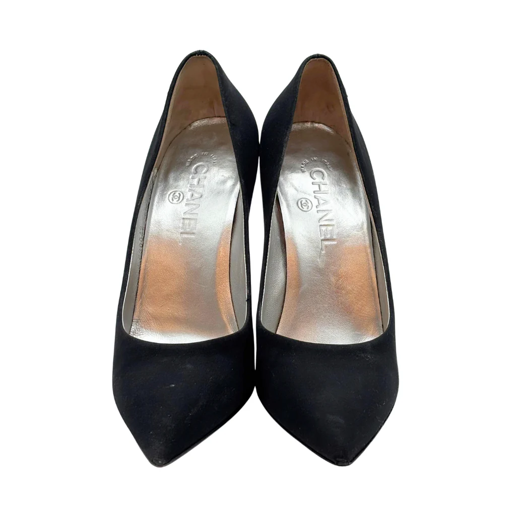 Chanel Black Sewing Needle Pump (2014) - Image 3