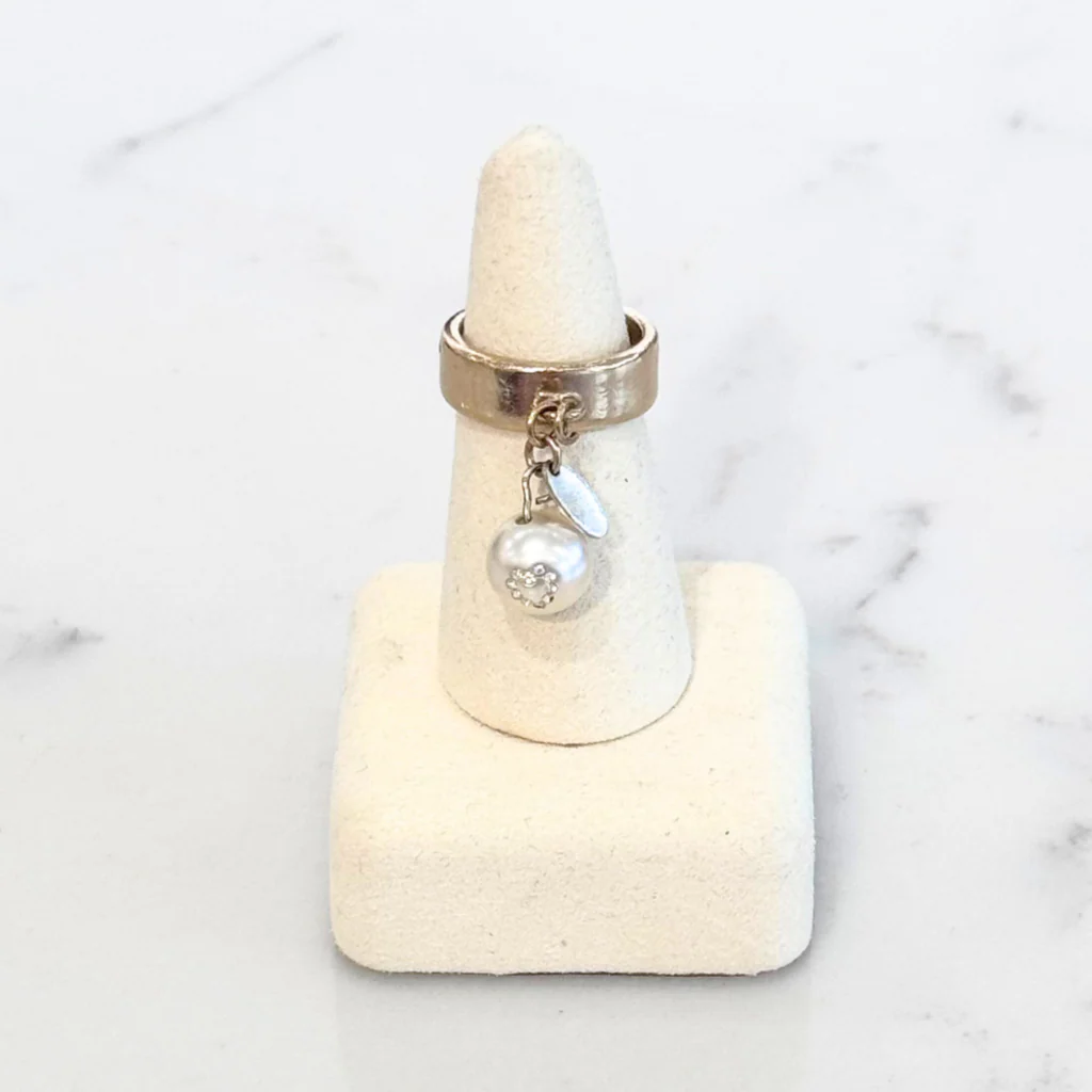 Chanel Pearl Drop Ring - Image 4