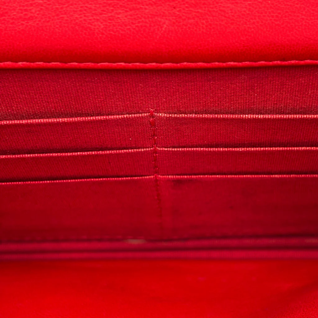 Chanel Red Quilted Leather LeBoy WOC - Image 5
