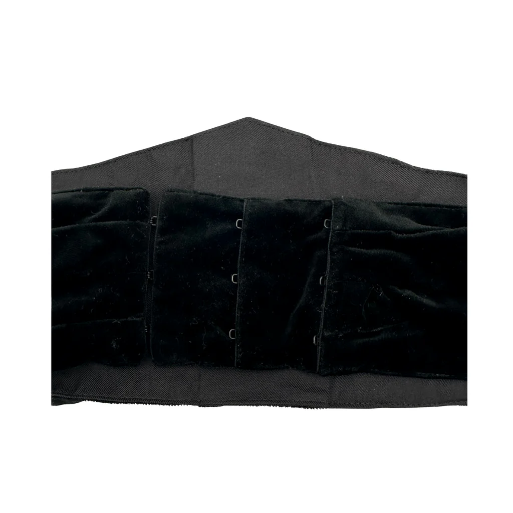 Chloe Black Velvet Three Hook Belt 80CM - Image 3