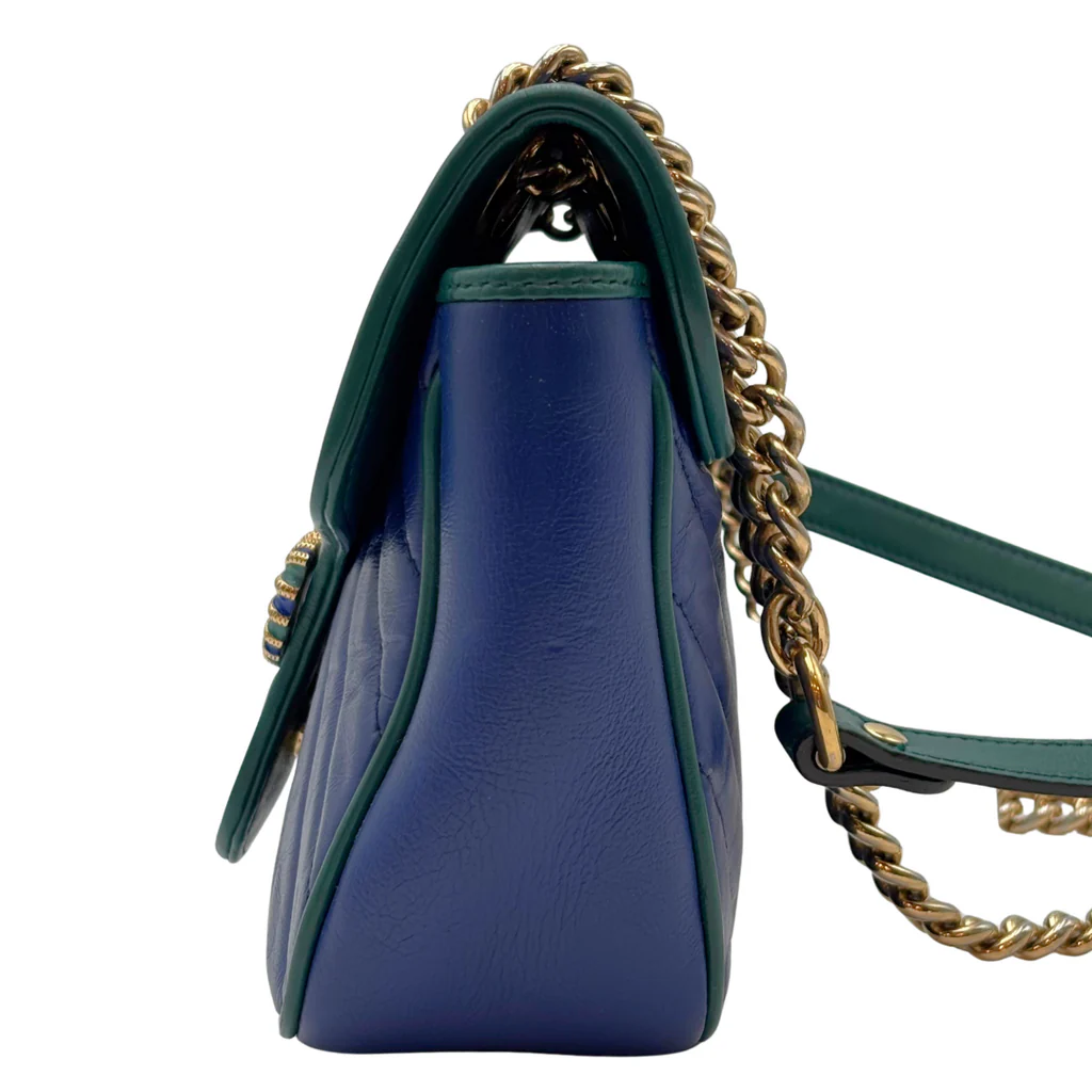 Gucci Royal Blue Marmont Flap Bag - Image 3