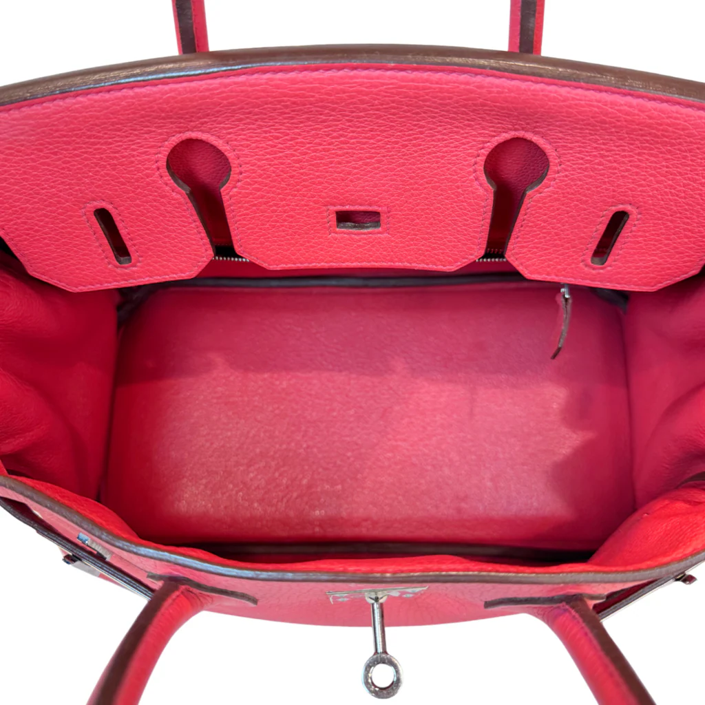 Hermès Birkin Rouge Pivoine Togo Palladium HW 30CM (2010) - Image 5