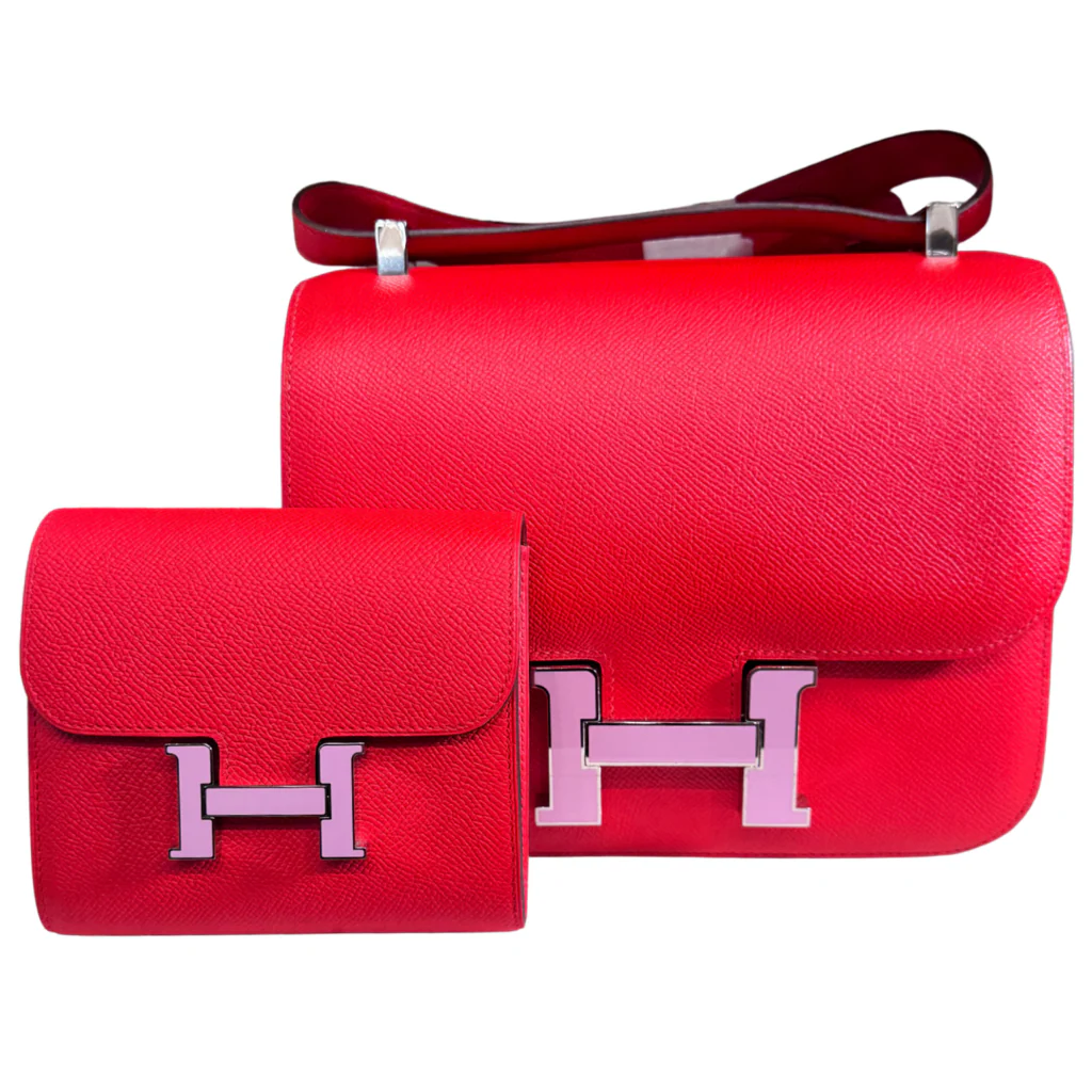 Hermès Constance III Rouge de Coeur Red Epsom 24CM Mauve Sylvestre Enamel Hardware (2019) - Image 6