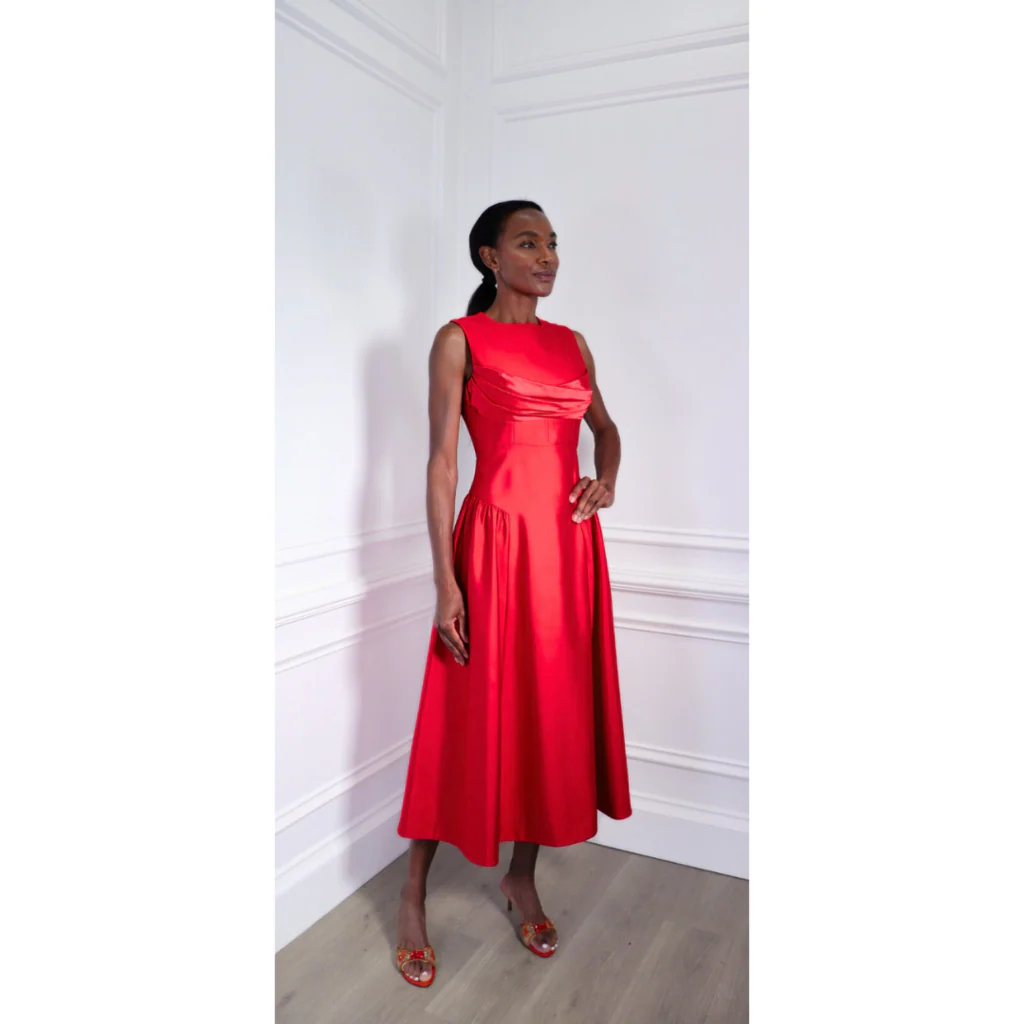 Rachel Gilbert Red Silk Blend Sawyer Dress, 4 (NWT) - Image 7