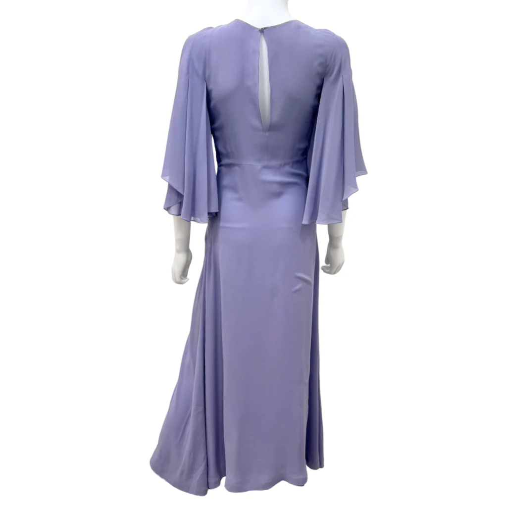 Saint Laurent Lavender Silk Midi Dress, 36 - Image 3