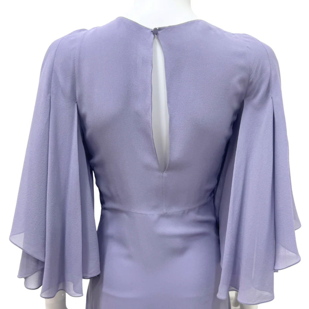Saint Laurent Lavender Silk Midi Dress, 36 - Image 4